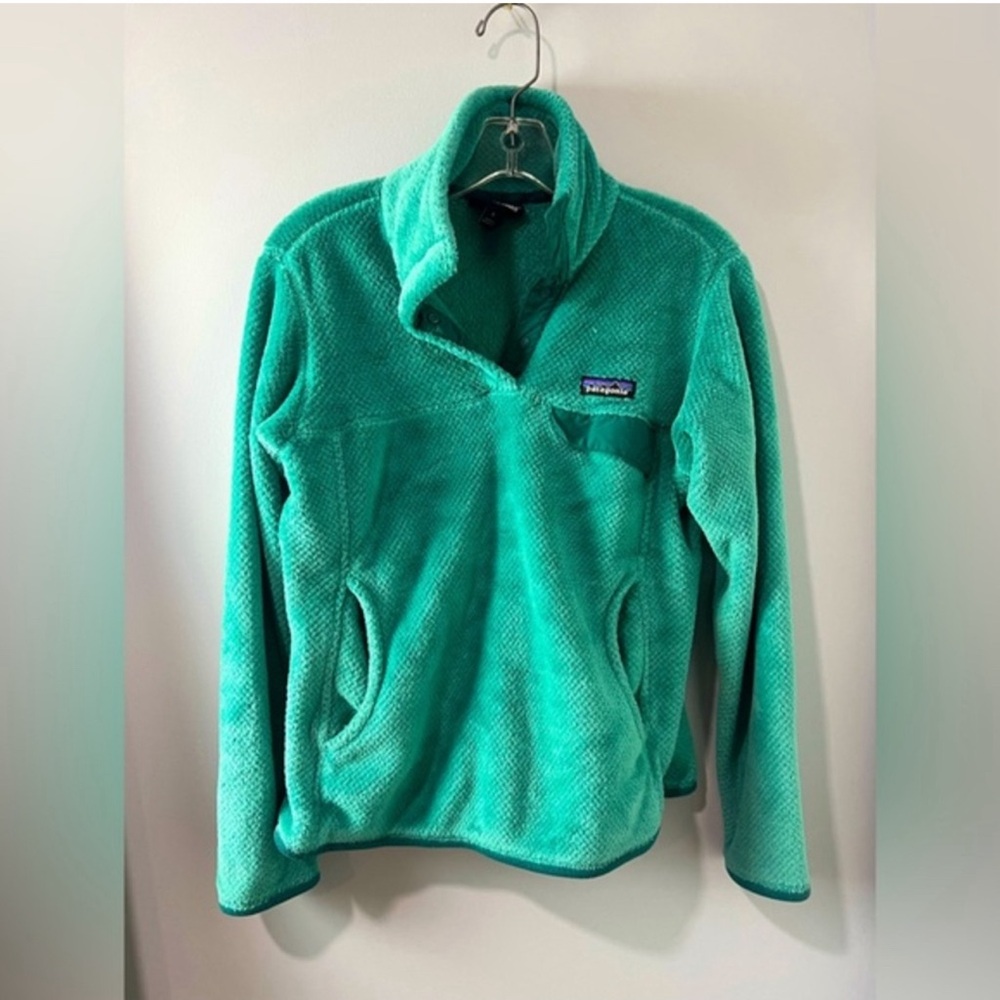 Patagonia kelly green fleece Pullover size S✨✨✨✅